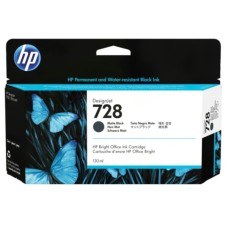 HP INK CARTRIDGE MATTE BLACK, HP 728, 130ML, FOR DESIGNJETS T730, T830 SERIES