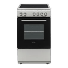 VOX ELECTRIC COOKER 50x55 FREE STANDING, ELECTRIC OVEN, A, 4 CERAMIC BURNERS, 0.87 KWH, 65LT, INOX