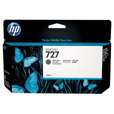 HP INK CARTRIDGE MATTE BLACK, HP 727, 130ML, FOR DESIGNJETS T920, T930, T1500, T1530, T2500, T2530 SERIES HP INK CARTRIDGE MATTE BLACK, HP 727, 130ML, FOR DESIGNJETS T920, T930, T1500, T1530, T2500, T2530 SERIES