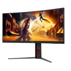 AOC MONITOR 34'', CU34G4, GAMING CURVED, G, VA, WQHD, 3440x1440, 80M:1, 0.5MS, FREESYNC, 180 Hz, 21:9, ULTRA WIDE, TILT, SWIVEL, HEIGHT ADJUSTABLE, HDMIx2, DPx2, WALLMOUNT, 3YW, BLACK AOC MONITOR 34'', CU34G4, GAMING CURVED, G, VA, WQHD, 3440x1440, 80M:1, 0.5MS, FREESYNC, 180 Hz, 21:9, ULTRA WIDE, TILT, SWIVEL, HEIGHT ADJUSTABLE, HDMIx2, DPx2, WALLMOUNT, 3YW, BLACK