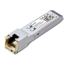 TP-LINK MINI GBIC GIGABIT MODULE, SUPPORT 10GBASE-T, 5GBASE-T, 2.5GBASE-T, 100BASE-TX, TRANSMIT DATA UP TO 30M AT 10GBPS, DDM, TX, HOT PLUGGABLE SFP + FOOTPRINT FEATURES