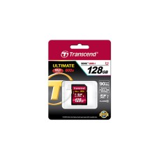 TRANSCEND MEMORY CARD SD 128GB, SDXC, CLASS 10 UHS-I, 90MB/s, 600x ULTIMATE, MLC, 5YW TRANSCEND MEMORY CARD SD 128GB, SDXC, CLASS 10 UHS-I, 90MB/s, 600x ULTIMATE, MLC, 5YW
