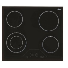 VOX HOB ELECTRIC, 60CM CERAMIC BUILT IN, 5 HITTING ELEMENTS, 6.5 KW, TOUCH, SENSOR BUTTONS, SECURITY LOCK, 59x52x4.1CM, BLACK