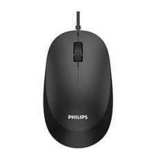 PHILIPS MOUSE, 2000 SERIES, WIRED, SPK7207BL, PLUG AND PLAY, OPTICAL SENSOR UP TO 1200 DPI, BLACK