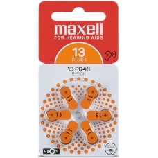 MAXELL BATTERIES PR48 (13) 6BS ZINC AIR FOR HEARING AIDS 4043752334517