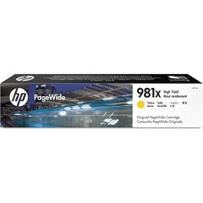 HP INK CARTRIDGE YELLOW, HP 981X, FOR PRINTERS PAGEWIDE 556, 586 SERIES, - 10.000 PAGES