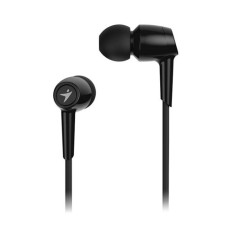 GENIUS EARPHONES HS-M225, IN-LINE MICROPHONE, 3.5MM JACK, CABLE LENGTH 1.2M, BLACK, 3X SETS OF S/L SILICON FITTINGS