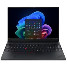 LENOVO NOTEBOOK THINKPAD E16 G4, INTEL CORE 5 320, 1.5-4.6GHz/6MB, 6C, 16TOPS, 24GB, 512GB SSD, INTEL GRAPHICS, 16' WUXGA 1920x1200 IPS 400NITS AG 60Hz, WIFI7, BT, LAN, USB-A, USB4, HDMI, DOS, 3YW, BLACK