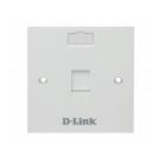 DLINK FACEPLATE, ACCEPT SINGLE KEYSTONE JACK WITH SHUTTER & ID PLATE, 86x86, SQUARE, WHITE COLOR