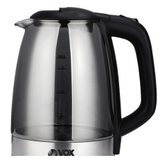 VOX KETTLE POWER: 2200W, 1.7L, CONCEALED HEATING ELEMENTS, FILTER, AUTO./MAN. SWITCH OFF, BOIL-DRY PROTECTION, BPA FREE, COLORED GLASS