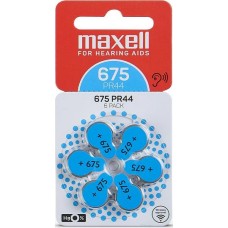 MAXELL BATTERIES PR44 (675) 6BS ZINC AIR FOR HEARING AIDS 4043752334500