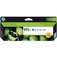 HP INK CARTRIDGE CYAN HIGH YIELD, HP 971XL, FOR PRINTERS OFFICEJET PRO X451DW, X476DW, X551DW, X576DW - 6.600 PAGES