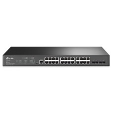 TP-LINK SWITCH 24PORTS GIGABIT LAN PORTS, 4 SFP PORTS, MANAGED, QOS, L2, VLAN, RACKMOUNT, UK PLUG