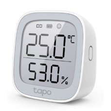 TP-LINK TAPO, SMART TEMPERATURE & HUMIDITY MONITOR, REAL-TIME & ACCURATE MONITORING, VISIBLE LCD DISPLAY, HOME AUTOMATION, FREE DATA STORAGE & VISUAL GRAPHS, FLEXIBLE INSTALLATION, 2YW