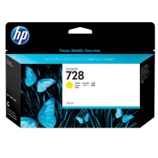 HP INK CARTRIDGE YELLOW, HP 728, 130ML, FOR DESIGNJETS T730, T830 SERIES