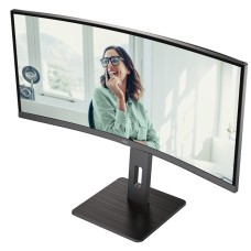 AOC MONITOR 34'', CU34P3CV, BUSINESS CURVED, G, VA, WQHD, 3440x1440, 20M:1, 4MS, 100 Hz, 21:9, ULTRA WIDE, SPEAKERS, TILT, SWIVEL, HEIGHT ADJUSTABLE, HDMI, DP, USB HUB, USB-C, LAN, WALLMOUNT, 3YW, BLACK AOC MONITOR 34'', CU34P3CV, BUSINESS CURVED, G, VA, WQHD, 3440x1440, 20M:1, 4MS, 100 Hz, 21:9, ULTRA WIDE, SPEAKERS, TILT, SWIVEL, HEIGHT ADJUSTABLE, HDMI, DP, USB HUB, USB-C, LAN, WALLMOUNT, 3YW, BLACK