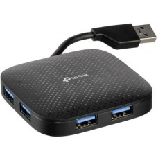 TP-LINK HUB PORTABLE, USB3.0 4-PORT, CONNECT UP TO 4 DEVICES AT A TIME, DATA TRANSFER SPEED 10 TIMES FASTER, ULTRA COMPACT DESIGN, BLACK
