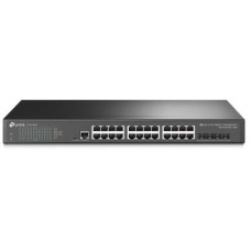 TP-LINK SWITCH 24PORTS GIGABIT LAN PORTS, 4 10GE SFP+ PORTS, MANAGED, QOS, L2+, VLAN, RACKMOUNT, UK PLUG