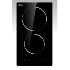 VOX HOB ELECTRIC, VITROCERAMIC HOB, 2 HIGHLIGHT COOKING ZONES, 1*165MM AND 1*200MM, SENSOTOUCH, TIMER, CHILDLOCK, BLACK