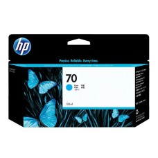 HP INK CARTRIDGE CYAN, HP 70, 130ML, FOR DESIGNJETS Z2100, Z5200, Z5400 SERIES