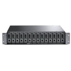 TP-LINK CHASSIS RACKMOUNT 14-SLOT, HOT-SWAPPABLE, EASY AND QUICK REPLACEMENT OF CONVERTER, TWO COOLING FANS