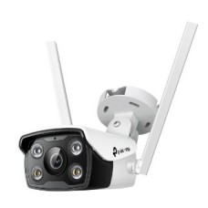 TP-LINK NETWORK CAMERA OUTDOOR BULLET VIGI, 4MP, 24H FULL-COLOR, 4 mm FIXED LENS, SMART DETECTION, ACTIVE DEFENSE, REMOTE MONITORING, SMART VIDEO CODING, SMARTVID, MIC, SPEAKERS, MICRO SD CARD, LAN, POE, WI-FI, WATERPROOF, 2YW