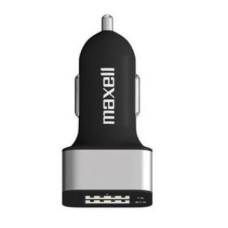 MAXELL POWER CAR ADAPTER WITH 2X USB PORTS, 1x 1A AND 1X 2.1A OUTPUT, CHARGE TWO DEVICES SAME TIME, LED LIGHT INDICATES CHARGING, BLACK