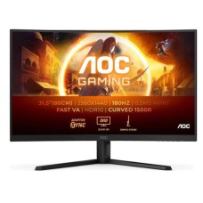 AOC MONITOR CQ32G4VE, CURVED GAMING 32'', VA, G, 180HZ, 2560x1440, 80M:1, 300 CD/M², AMD FREESYNC, TILT, 2X HDMI, DISPLAY PORT, FRAMELESS, 3YW, BLACK/RED AOC MONITOR CQ32G4VE, CURVED GAMING 32'', VA, G, 180HZ, 2560x1440, 80M:1, 300 CD/M², AMD FREESYNC, TILT, 2X HDMI, DISPLAY PORT, FRAMELESS, 3YW, BLACK/RED
