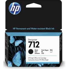 HP INK CATRIDGE BLACK, HP 712, 38ML, FOR DESIGNJET, T230, T250, T630, T650 SERIES