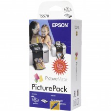 EPSON INK PICTUREPACK T5570, 135 x PHOTO-PAPER, 1 x 6 COLOUR INK CARTRIDGE, 1 x 50.0 ml, FOR PICTUREMATE 500