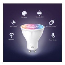 TP-LINK TAPO, SMART WI-FI SPOTLIGHT, 4-PACK, MULTICOLOR, E, 2.4 GHZ, 16 MILLION COLORS, GU10, 350 LUMENS, DIMMABLE