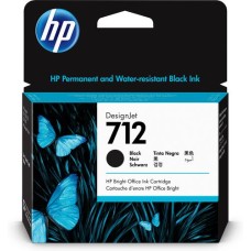 HP INK CATRIDGE BLACK, HP 712, 80ML, FOR DESIGNJET, T230, T250, T630, T650 SERIES