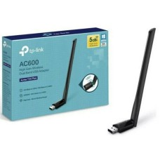 TP-LINK WIRELESS ADAPTER, DUAL BAND, AC600, USB 2.0, 5DBI ANTENNA, WEP, WPA/WPA2, WPA-PSK/WPA2-PSK, BLACK