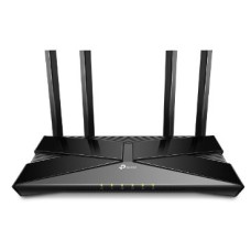 TP-LINK ROUTER WIRELESS AX1800 DUAL BAND, 4 X GIGABIT LAN PORTS, 1 X GIGABIT WLAN PORT, 4 X EXTERNAL ANTENNAS, OFDMA, MU-MIMO, QOS, WPS/ WIFI/ RESET/ ON/OFF BUTTON, ROUTER/AP MODE, WPA/WPA2/WPA3, BLACK, 3YR