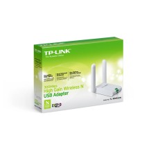 TP-LINK WIRELESS ADAPTER, N300, USB 2.0, DUAL ANTENNAS, SUPPORT 64/128 bit WEP, WPA-PSK/WPA2-PSK, 1.5M USB CABLE, WHITE
