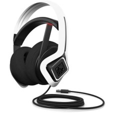 HP HEADSET OMEN GAMING MINDFRAME PRIME HEADSET, MICROPHONE, BUILT IN VIRTUAL SURROUND SOUND AUDIO CHIP POWERED BY C-MEDIA XEAR, OMEN'S ACTIVE EARCUP COOLING TECHNOLOGY, COMPATIBLE WITH PCs WITH USB-A PORT, 1YW, WHITE