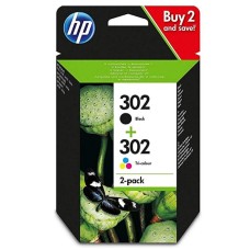 HP INK CARTRIDGE 2 PACK, BLACK AND TRI-COLOR, HP 302, FOR PRINTERS 2130, 3639 - 190 PAGES BLACK - 165 PAGES COLOR