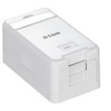 DLINK KEYSTONE BOX WITH SINGLE PORT JACK WITH SHUTTER, 65x37x30mm, WHITE COLOR