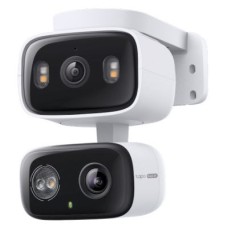 TP-LINK IP CAMERA, INDOOR/OUTDOOR DUAL LENS PAN/TILT SECURITY CAMERA, 2K, 3MP, WI-FI, IP65, GOOGLE ASSISTANT, AMAZON ALEXA, SAMSUNG SMARTTHINGS