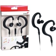 GENIUS EARPHONES HS-i250, IN LINE REMOTE CONTROL WITH MIC/VOLUME, NOISE ISOLATION, GOLD PLATED 3, 5MM JACK, CABLE LENTH 1.2M, BLACK