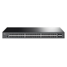 TP-LINK SWITCH 48PORTS GIGABIT LAN PORTS, 4 10GE SFP+ PORTS, MANAGED, QOS, L2+, VLAN, RACKMOUNT, UK PLUG