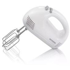 SEVERIN FOOD MIXER, 5 SPEEDS, 200W, 2 STAINLESS STEEL WHISKS & DOUGH HOOKS, RELEASE BUTTON, TURBO FUNCTION, WHITE