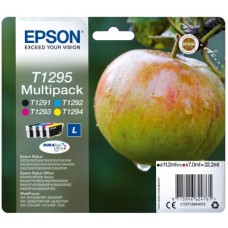 EPSON INK CARTRIDGE T1295 MULTIPACK, 1 x 7.0 ml MAGENTA, 1 x 7.0 ml CYAN, 1 x 7.0 ml YELLOW, 1 x 11.2 ml BLACK, L, FOR S22, SX125 EPSON INK CARTRIDGE T1295 MULTIPACK, 1 x 7.0 ml MAGENTA, 1 x 7.0 ml CYAN, 1 x 7.0 ml YELLOW, 1 x 11.2 ml BLACK, L, FOR S22, SX125