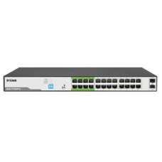 DLINK SWITCH 24PORT 10/100/1000 BASE-T POE +  2 X SFP PORTS LONG RANGE, LAYER 2, 250W POE BUDGET. (802.3AF/802.3AT SUPPORT)
