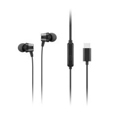 LENOVO IN-EAR HEADPHONES, WIRED(USB-C/ 1.2M), 110dB, 32 Ohm, 100~20KHz, RMS 5mW, MIC(100~10KHz), CONTROL(PLAY/PAUSE), 1YW, BLACK LENOVO IN-EAR HEADPHONES, WIRED(USB-C/ 1.2M), 110dB, 32 Ohm, 100~20KHz, RMS 5mW, MIC(100~10KHz), CONTROL(PLAY/PAUSE), 1YW, BLACK