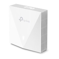 TP-LINK ACCESS POINT AX3000, WIRELESS INDOOR WALL PLATE, 1 X UPLINK GIGABIT PORTS, 1 X DOWNLINK GIGABIT PORT, 2 X DUAL BAND ANTENNAS, BAND STEERING, OMADA APP, 100+ CONCURRENNT USERS