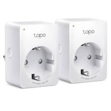 TP-LINK TAPO, MINI SMART WI-FI SOCKET, ENERGY MONITORING, 100-240 V, MAX LOAD 16 A, 50/60 HZ, 2.4 GHZ WI-FI NETWORKING, AMAZON CERTIFIED FOR HUMANS (FFS), VOICE CONTROL, UK PLUG, PACK OF 2 UNITS