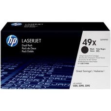 HP TONER BLACK DUAL PACK HIGH YIELD, HP 49X, FOR PRINTERS MONOCHROME LASERJET 1320, 3390 SERIES - 6.000 PAGES EACH