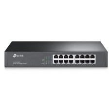 TP-LINK SWITCH 16PORTS 10/100 LAN PORTS, UNMANAGED, FANLESS, RACKMOUNT/DESKTOP, STEEL CASE, UK PLUG
