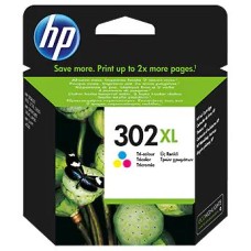 HP INK CARTRIDGE COLOR HIGH YIELD, HP 302XL, FOR PRINTERS 2130, 3639, 1110, 3630, 4510, 4520, 3830, 4650, 5220, 5230, 5232, - 330 PAGES